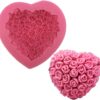 3D Rose Flower Love Heart Shape Mold