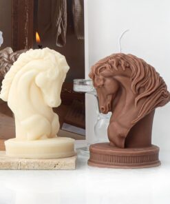 3D Horse Head Statue Candle Silicone Mold