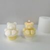 Teddy bear candle mold