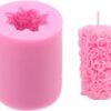 Rose Pillar silicone candle mold