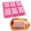 6 Cavity Plain Rectangle Craft Soap Silicone Mold